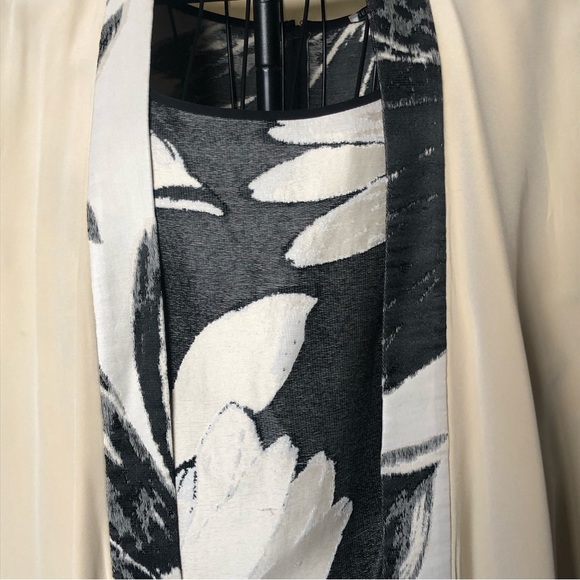 Jane Suttell 2 Piece Open Jacket & Shell Silk Sequin Plus Size ? 2XL Made USA - Picture 2 of 11